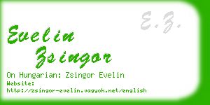 evelin zsingor business card